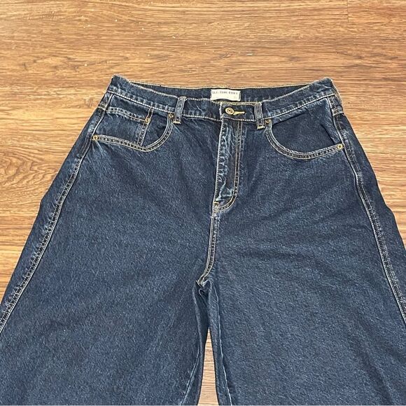 We The Free Curvy Gia Wide Leg High Waist Jeans in Baltic Blue Size 31 - Picture 3 of 15